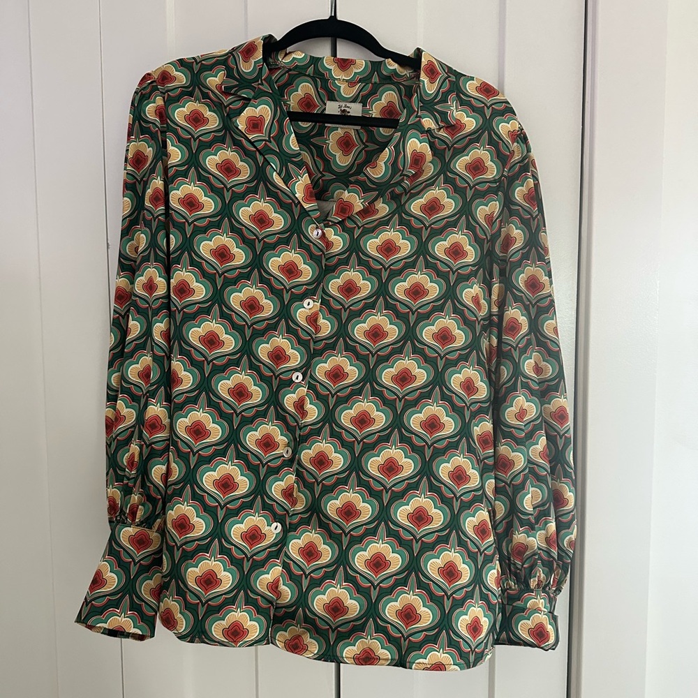 Floral Button Down Shirt - Multicolor